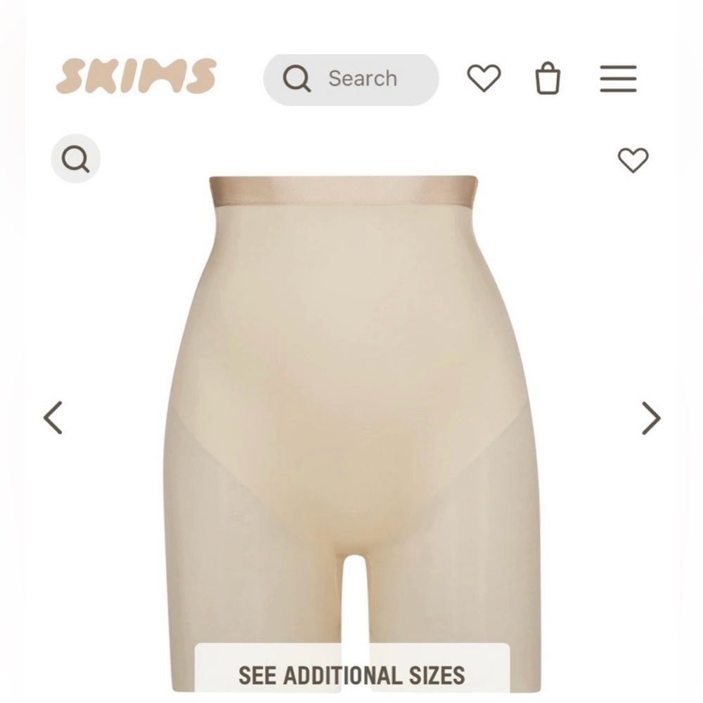 SKIMS Cream Shapewear Shorts